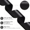 Black Ribbon 1-1/2 Inch, 60 Yards Single Face Black Satin Ribbon for Gift Wrapping, Fabric Ribbon for Flower Bouquet Crafts Wedding Christmas Halloween